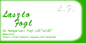 laszlo fogl business card